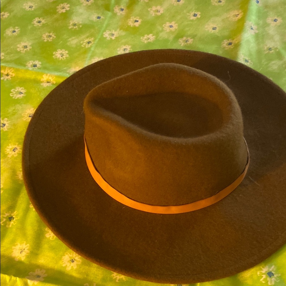 Macy's Brown Fedora with Orange Band